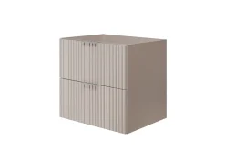 Meuble vasque, Cachemire, 60 x 57 x 46 cm, poignée argentée, sans plateau