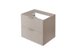 Meuble vasque, Cachemire, 60 x 57 x 46 cm, poignée argentée, sans plateau