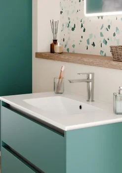 Meuble vasque JUPITER 3.0 Bleu Canard 80 cm - SANS miroir