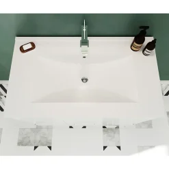 Meuble vasque sur pieds MADRID - simple vasque Blanc L. 100 cm - Saniverre