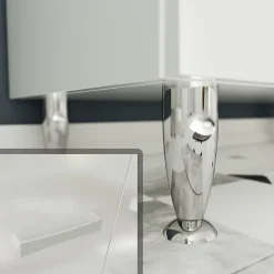 Meuble vasque sur pieds MADRID - simple vasque Blanc L. 100 cm - Saniverre