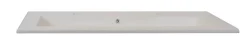 Meuble vasque suspendu effet chêne artisan l.120 cm + plan vasque blanc en résine, Calao