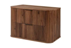 Meuble vasque suspendu pour salle de bain, chêne noyer, 80,4 x 51,7 x 41,5 cm
