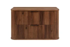 Meuble vasque suspendu pour salle de bain, chêne noyer, 80,4 x 51,7 x 41,5 cm