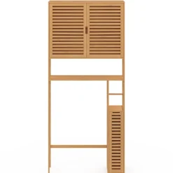 Meuble WC 3 en 1 avec armoires de rangement bambou BEA