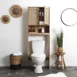 Meuble WC cannage et bois Bali - Type: Mobilier
