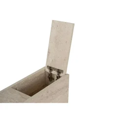 Meuble WC effet travertin, 2 tiroirs 1 porte MARFA