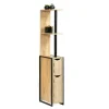 Meuble WC en bois et métal - 18 x 30 x 119 cm - FACILITYS