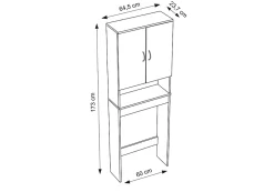 Meuble WC SOLITA 64,5 cm - Blanc Mat