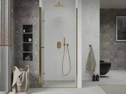 Mexen Lima porte de douche pliable 90 cm, transparent, doré - 856-090-000-50-00