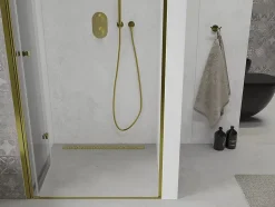 Mexen Lima porte de douche pliable 90 cm, transparent, doré - 856-090-000-50-00