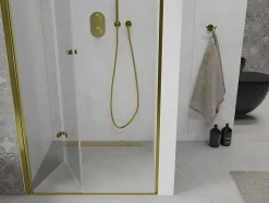 Mexen Lima portes de douche pliantes 100 cm, transparentes, dorées - 856-100-000-50-00