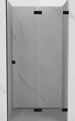 Mexen Lunar-F porte de douche pliante droite 65 cm, transparentes, noires - 836-065-000-70-00-P