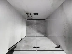 Mexen Lunar-F porte de douche pliante droite 65 cm, transparentes, noires - 836-065-000-70-00-P