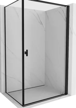 Mexen Mist-B cabine de douche pivotante droite 70 x 80 cm, cadre noir, noir - 8A2T-070-080-70-70-P
