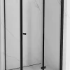 Mexen Mist-F cabine de douche pliante droite 80 x 100 cm, cadre noir, noir - 8A6T-080-100-70-70-P