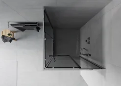 Mexen Rio cabine de douche carrée 80 x 80 cm, graphite, chrome - 860-080-080-01-40