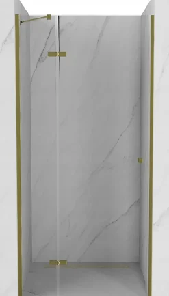 Mexen Roma porte de douche pivotante 120 cm, transparentes, dorées - 854-120-000-50-00
