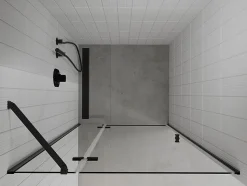 Mexen Roma porte de douche pivotante 110 cm, transparentes, noires - 854-110-000-70-00