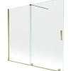 Mexen Velar pare-douche 2 plis coulissant 180 x 150 cm, transparent, doré - 896-180-000-01-50