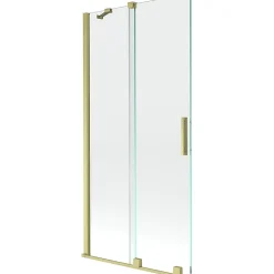 Mexen Velar paroi de baignoire 2 volets coulissants 95 x 150 cm, transparent, doré brossé - 896-095-000-01-55