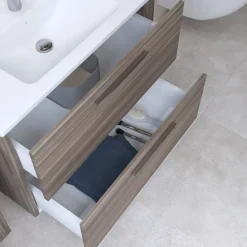 Mia ensemble meuble 79x61x39,5 cm avec miroir, lavabo et éclairage LED, Cordoba (MIASET80C)