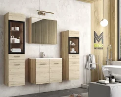 MINIO go for it, Meuble de salle de bain couleur chêne San Remo - MARIT II