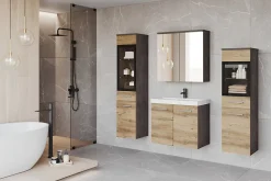 MINIO go for it, Meuble de salle de bain dans la couleur matelas/ châtaigne Wroclaw - MARIT II