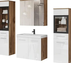 MINIO go for it, Meuble de salle de bain chêne wotan/blanc brillant - MARIT II