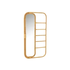 Miroir à poser avec échelle en rotin naturel - KRUGER