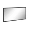 Miroir Adelchi, Miroir de salle de bain, 100% Made in Italy, 120x2h60 cm, Anthracite Brillant
