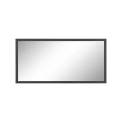 Miroir Adelchi, Miroir de salle de bain, 100% Made in Italy, 120x2h60 cm, Anthracite Brillant