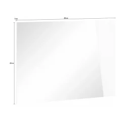 Miroir Alessio, Miroir de salle de bain, 100% Made in Italy, 80x2h60 cm, Ardoise