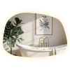 Miroir asymétrique led Tulup 49 x 34 cm design lumière neutre