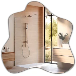 Miroir asymétrique Tulup 77 x 77 cm sans cadre pour une touche moderne et élégante
