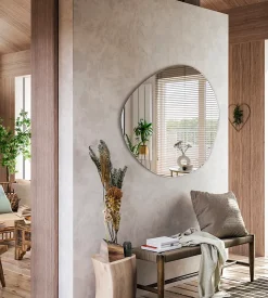 Miroir asymétrique Tulup 77 x 77 pour chambre 1 pièce