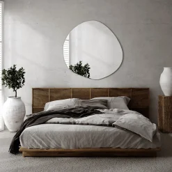 Miroir asymétrique Tulup 77 x 77 pour chambre 1 pièce