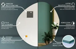 Miroir asymétrique Tulup 77 x 77 pour chambre 1 pièce