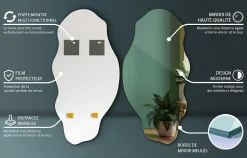 Miroir asymétrique Tulup 50 x 100 moderne 1 pièce