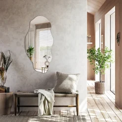 Miroir asymétrique Tulup 45 x 90 pour salle de bain 1 pièce