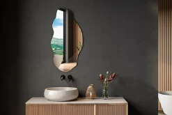 Miroir asymétrique Tulup 45 x 90 pour salle de bain 1 pièce