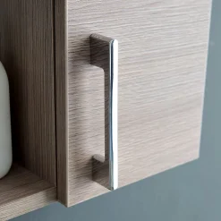 Miroir Avec Rangement Latéral Droit En Chêne Fumé Effet Bois