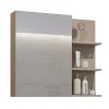 Miroir avec rangements de salle de bain GOBI coloris marron