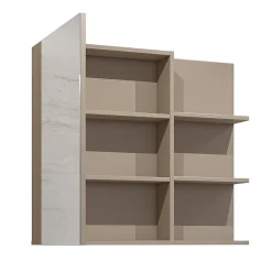 Miroir avec rangements de salle de bain GOBI coloris marron