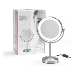 Miroir BaByliss 9437E slimline sur socle 1x/8x finition nickel