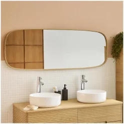 Miroir chêne rectangulaire 50x140cm FLOKI