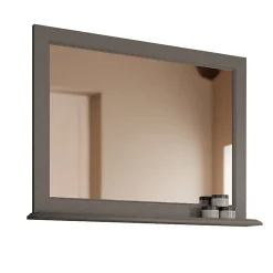 Miroir 94cm gris avec tablette - Boho