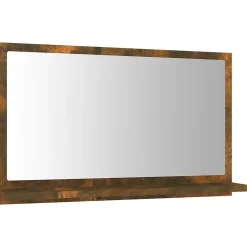 Miroir de bain 60 x 10,5 bois marron Helloshop26