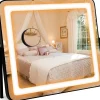 Miroir de Maquillage LED avec Couleur et Luminosité Réglables Miroir de Détail 5X écran Tactile Inclus