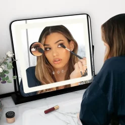 Miroir de Maquillage LED avec Couleur et Luminosité Réglables Miroir de Détail 5X écran Tactile Inclus
